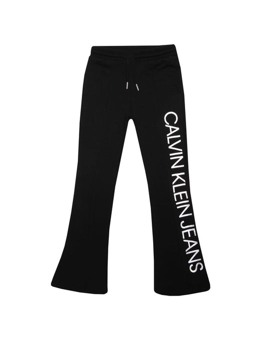 Calvin Klein Junior Pantalón Jog Logo Acampanado Negro Niña