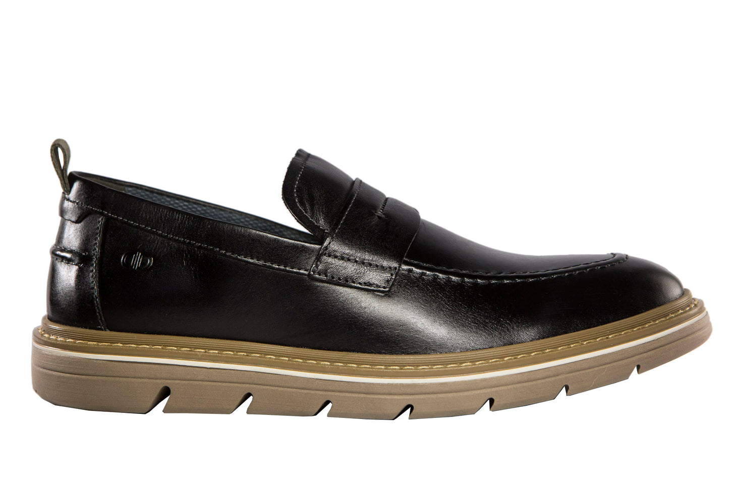 Mocasines de cuero negro para hombre de Jeff