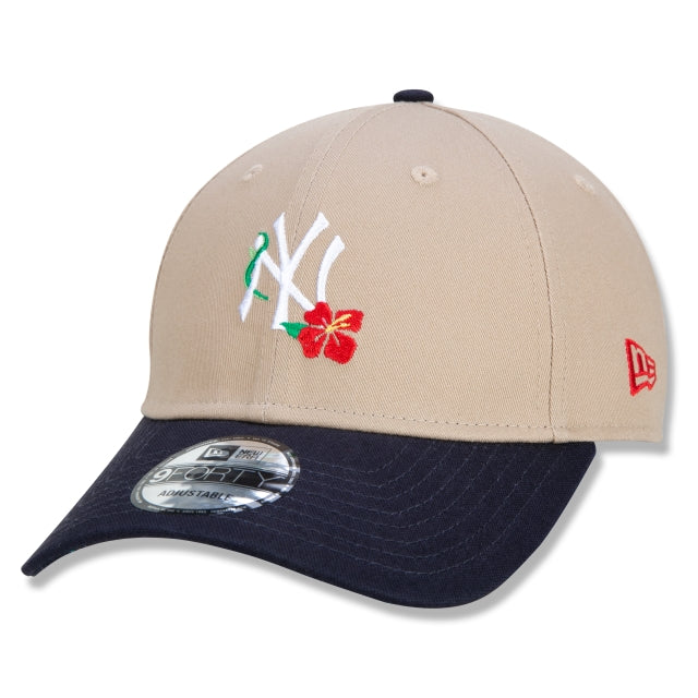 Cappellino esclusivo New Era - 9FORTY Snapback a tesa curva New York Yankees Edizione Hawaii Vibes Flowers