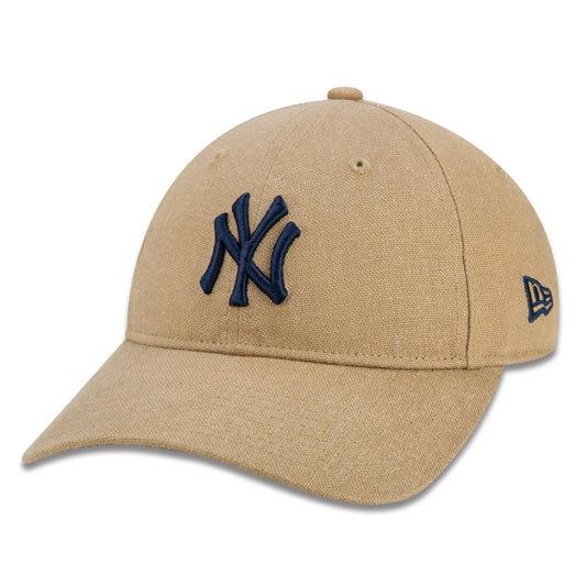 Cappello esclusivo New Era - 9TWENTY Strapback MLB New York Yankees Vintage a tesa curva Edizione Beige