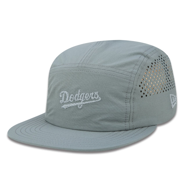 Cappello esclusivo New Era - Los Angeles Dodgers MLB Camper Strapback a tesa piatta Edizione Grigia