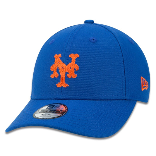 Berretto esclusivo New Era - Edizione da bambino 9FORTY New York Mets a tesa curva blu