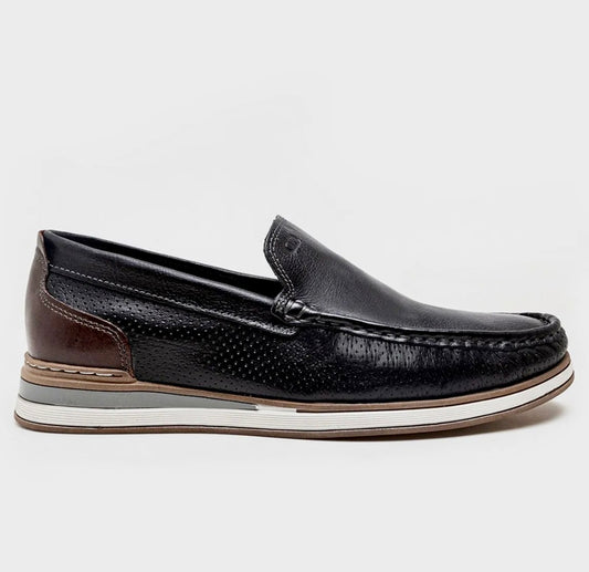 Mocasines Denim Flow Negro/Marrón