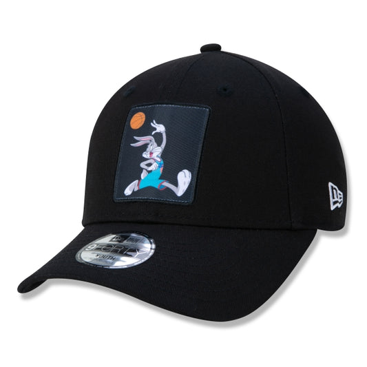 Berretto esclusivo New Era - Edizione da bambino 9FORTY Chicago Bulls Space Jam Bugs Bunny Nero a tesa curva