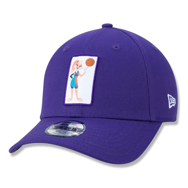 Cappellino esclusivo New Era - Edizione da bambino 9FORTY Los Angeles Lakers Space Jam Lola Bunny Purple a tesa curva