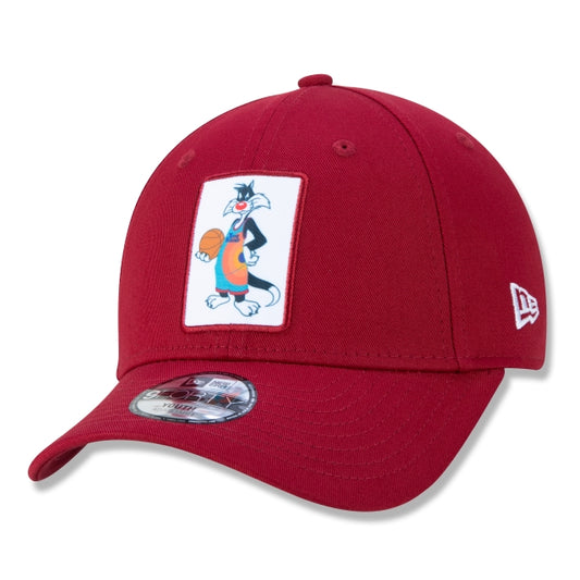 Cappellino esclusivo New Era - Bambini 9FORTY Miami Heat Space Jam Sylvester Rosso Edizione a tesa curva
