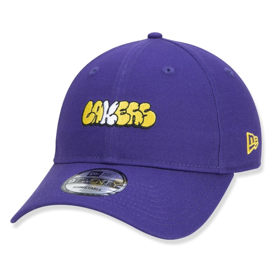 Cappello esclusivo New Era - 9TWENTY Strapback a tesa curva Los Angeles Lakers Edizione Street Life