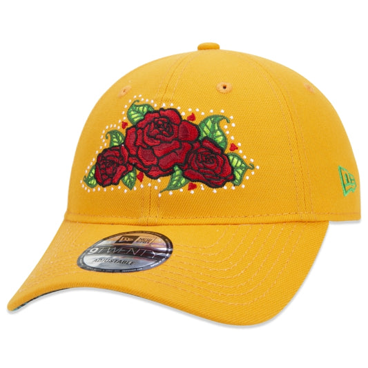 Cappellino esclusivo New Era - 9TWENTY Day of the Dead Yellow Curved Brim Roses Edition