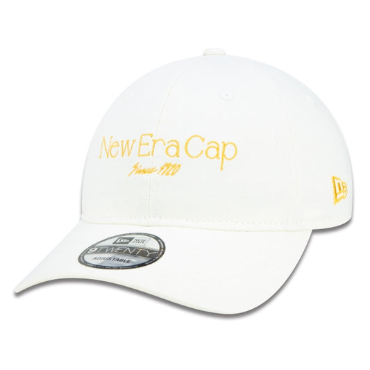 Cappello esclusivo New Era - 9TWENTY Strapback Classico a tesa curva Edizione Bianco Off
