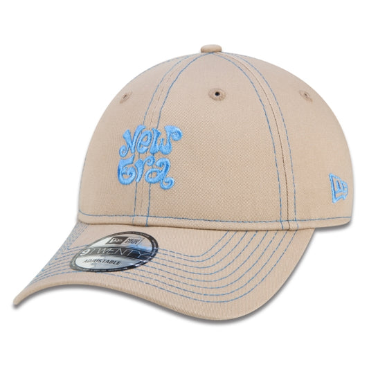 Cappello esclusivo New Era - 9TWENTY Strapback a tesa curva Nature Edition in beige