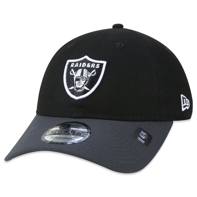 Berretto esclusivo New Era - 9TWENTY Strapback a tesa curva NFL Las Vegas Raiders Edizione stile calcio