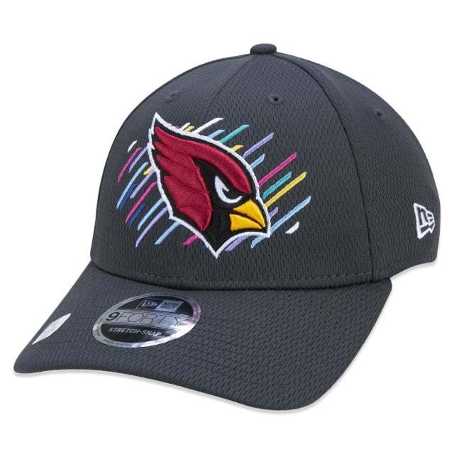 Berretto esclusivo New Era - 9FORTY Stretch Snap Arizona Cardinals Crucial Catch Tesa curva Edizione Nera