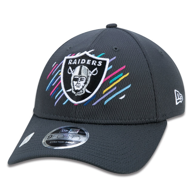 Berretto esclusivo New Era - 9FORTY Stretch Snap Las Vegas Raiders Crucial Catch Tesa curva Edizione Nera