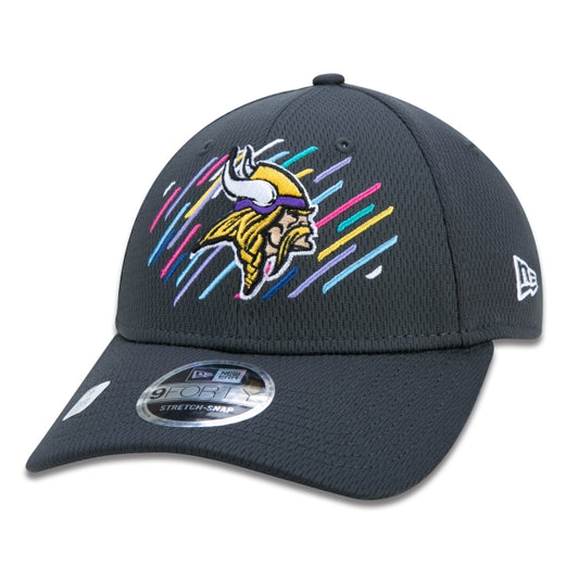 Cappello esclusivo New Era - 9FORTY Stretch Snap Minnesota Vikings Crucial Catch Tesa curva Edizione Nera