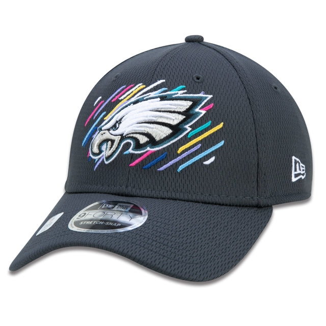 Berretto esclusivo New Era - 9FORTY Stretch Snap Philadelphia Eagles Crucial Catch Tesa curva Edizione Nera