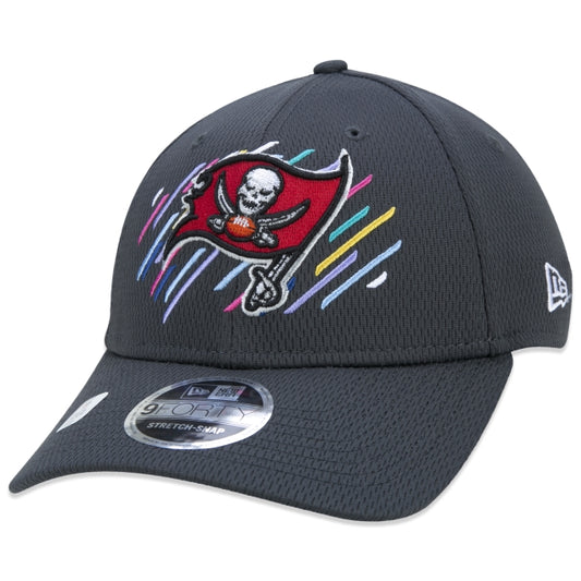 Berretto esclusivo New Era - 9FORTY Stretch Snap Tampa Bay Buccaneers Crucial Catch Tesa curva Edizione Nera
