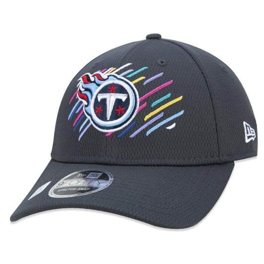 Berretto esclusivo New Era - 9FORTY Stretch Snap Tennessee Titans Crucial Catch Tesa curva Edizione Nera