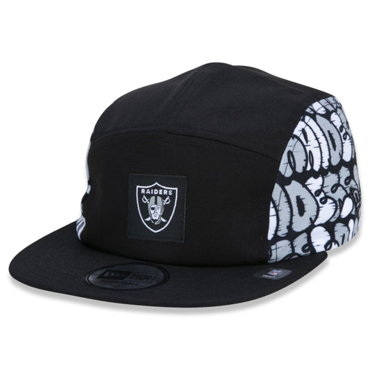 Cappello esclusivo New Era - Camper Strapback a tesa piatta Las Vegas Raiders Edizione Street Life