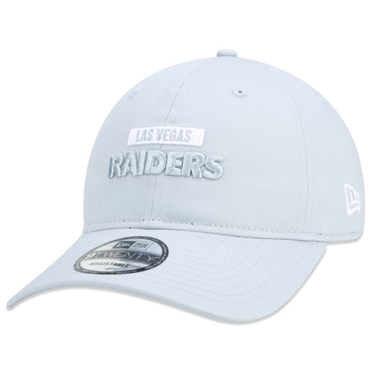 Cappello esclusivo New Era - 9TWENTY Strapback NFL Las Vegas Raiders Core Curved Brim Edizione Grigia