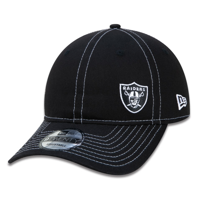 Cappello esclusivo New Era - 9TWENTY Strapback NFL Las Vegas Raiders Core Black Edizione a tesa curva