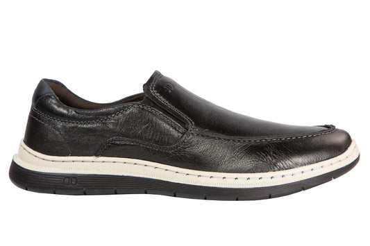 Zapatillas de piel negras para hombre