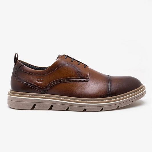 Zapatos Jeff de piel tostada para hombre