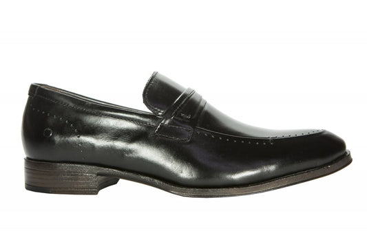 Zapatos de vestir de piel negra para hombre - Ajuste cómodo