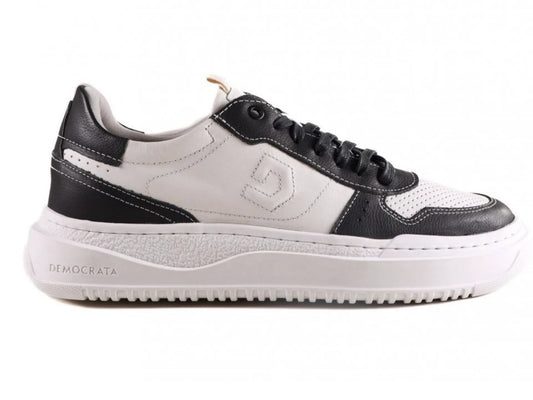 Zapatillas vaqueras en bloque negras y blanco roto