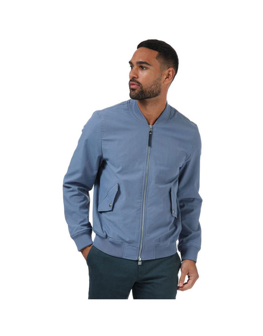 Men's Blue Bomber Jacket by Tommy Hilfiger
