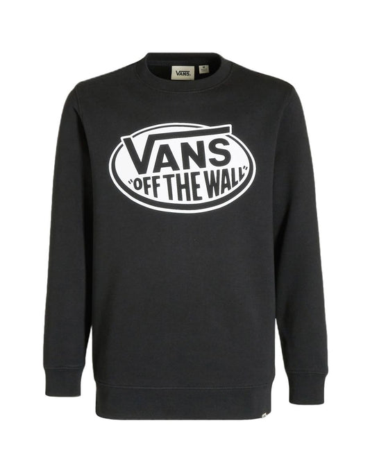 Vans Boys' Classic "Off The Wall" Long Sleeve Crew Neck T-Shirt - Black