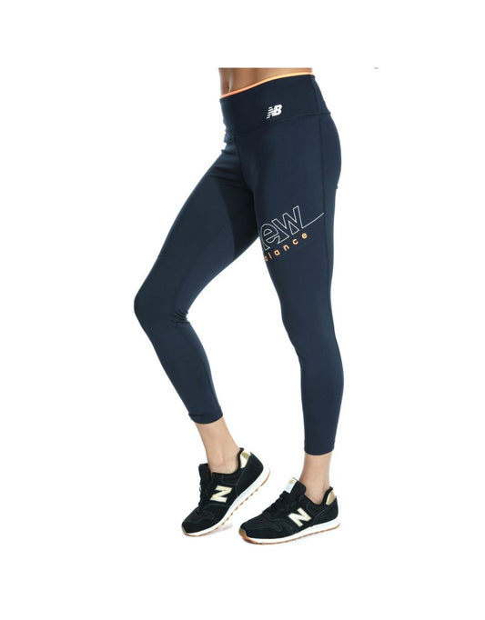 Calzamaglia New Balance Blue Printed Fast Flight da donna