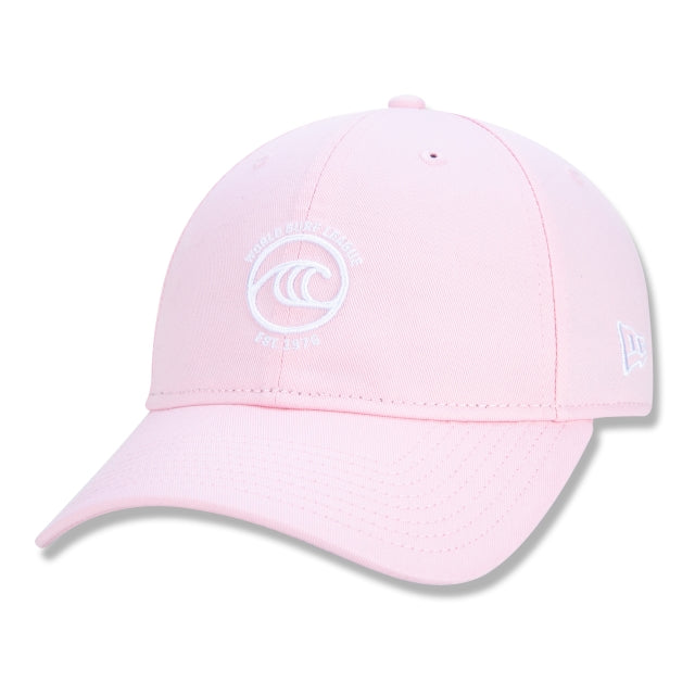 Cappellino esclusivo New Era - Edizione ufficiale WSL Surf 9TWENTY Strapback Rosa a tesa curva