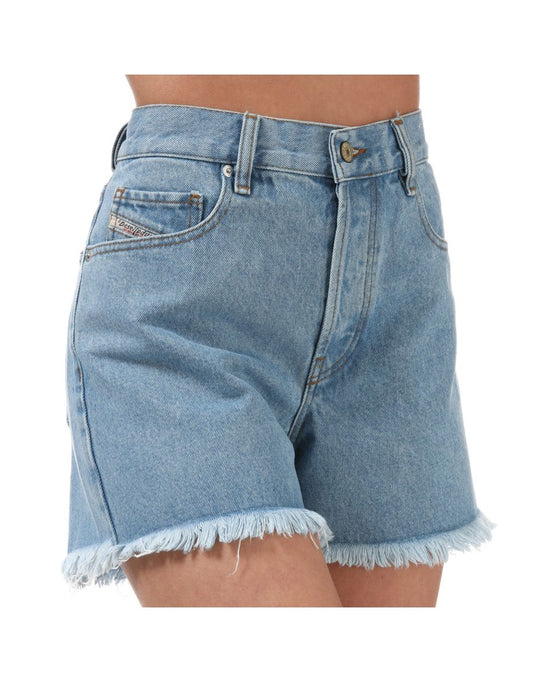 Pantaloncini da donna Diesel De-Lowy in denim blu