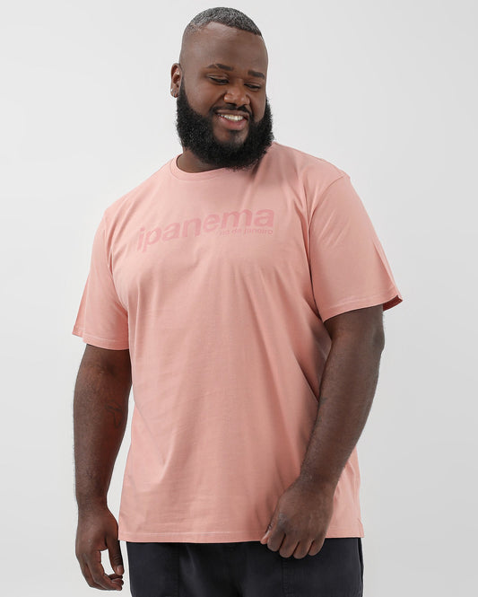 Camiseta masculina Plus Size Pink Ipanema | Original Plus da Riachuelo