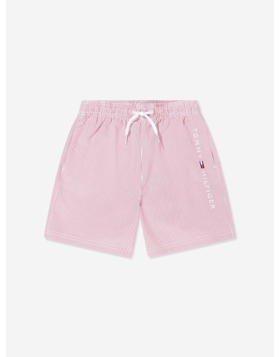 Pantalón corto de baño con cordón rojo mediano para niño