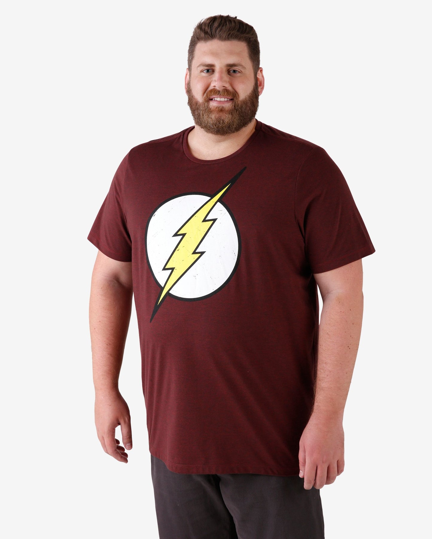 Plus Size The Flash T-Shirt - Burgundy