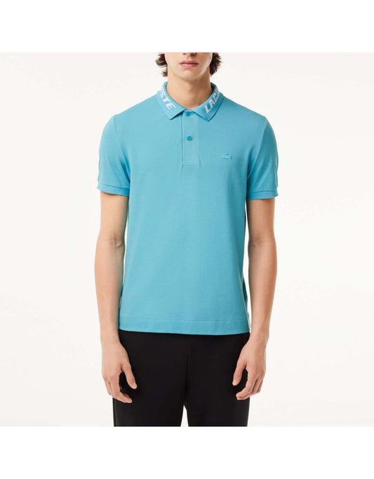 Camisa polo masculina Lacoste Slim Fit Stretch Piqué - Azul
