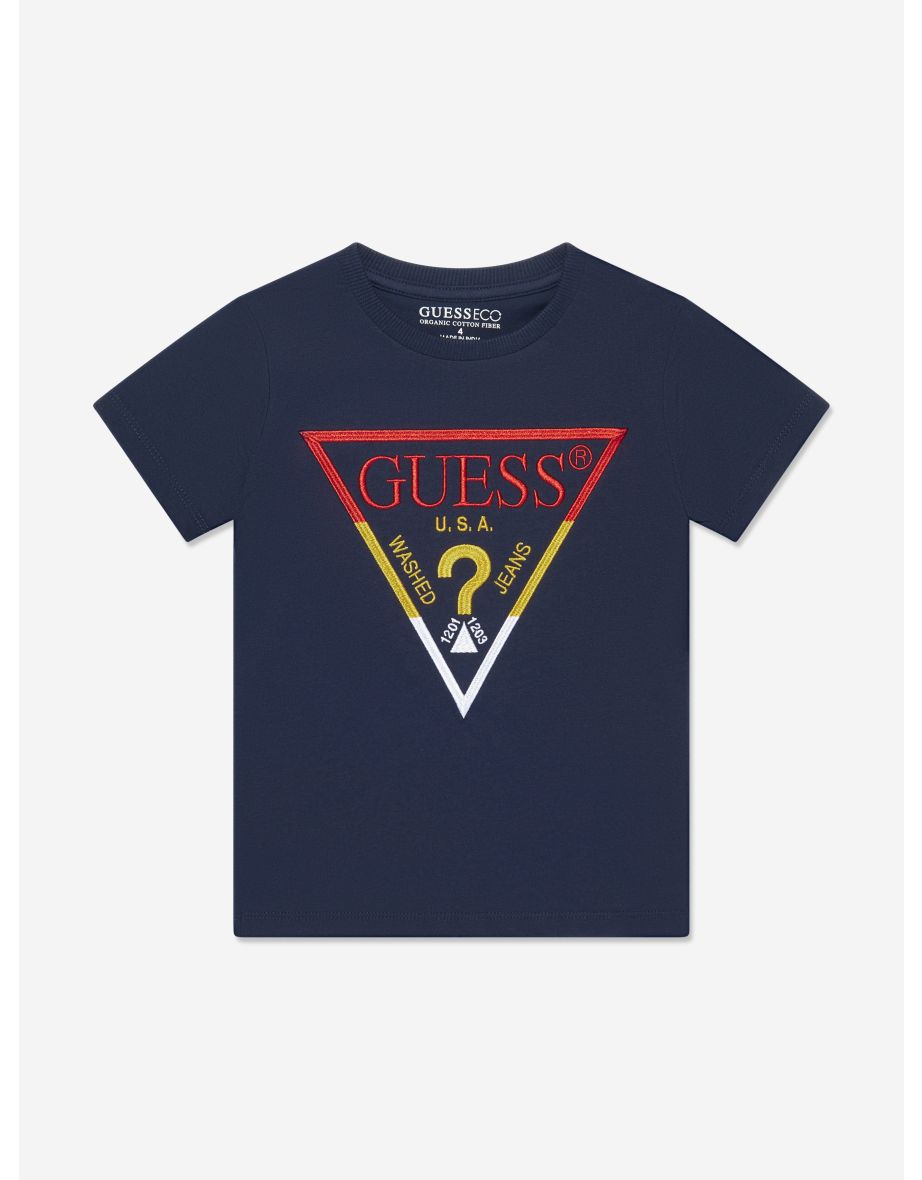 Boys' Navy Logo Print T-Shirt