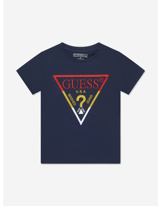Boys' Navy Logo Print T-Shirt