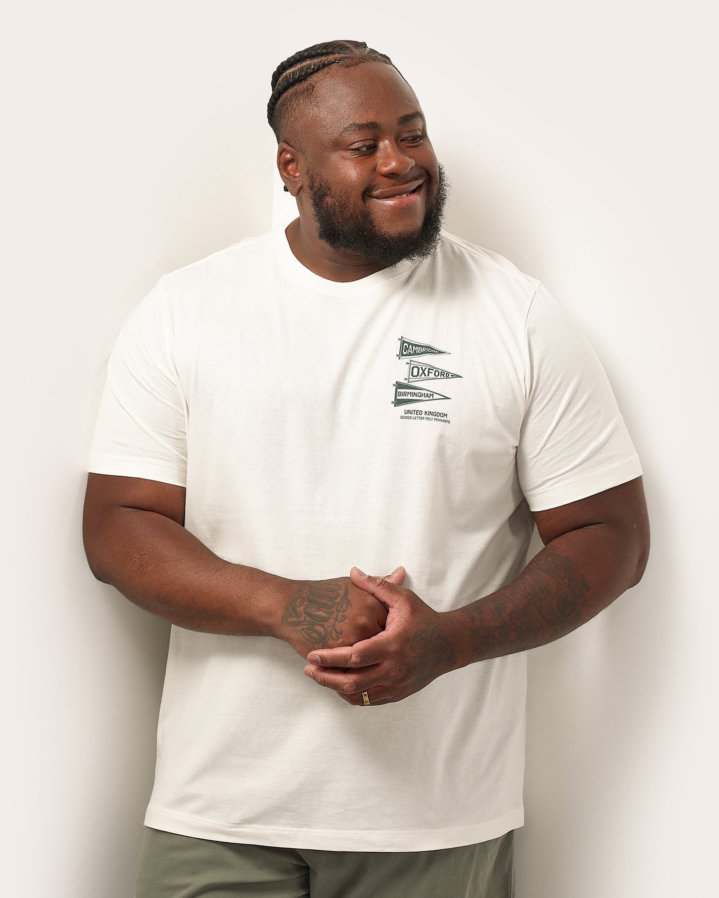 Camiseta masculina plus size regular branca | Original Plus da Riachuelo