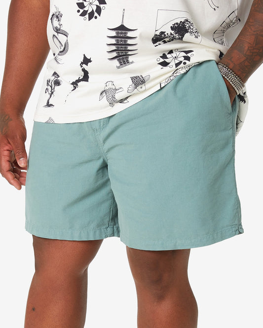 Bermuda Plus Size da uomo con vita elastica in verde mare scuro - Allman By Riachuelo
