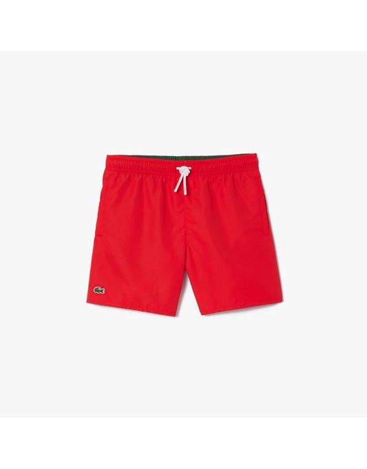 Boy's Lacoste Juniors Quick-Dry Swim Shorts - Red