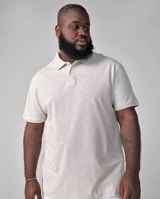 Men's Plus Size Short Sleeve Gray Polo Shirt - Original Plus by Riachuelo