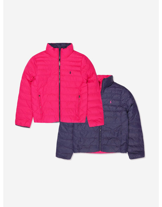Chaqueta acolchada reversible para niña