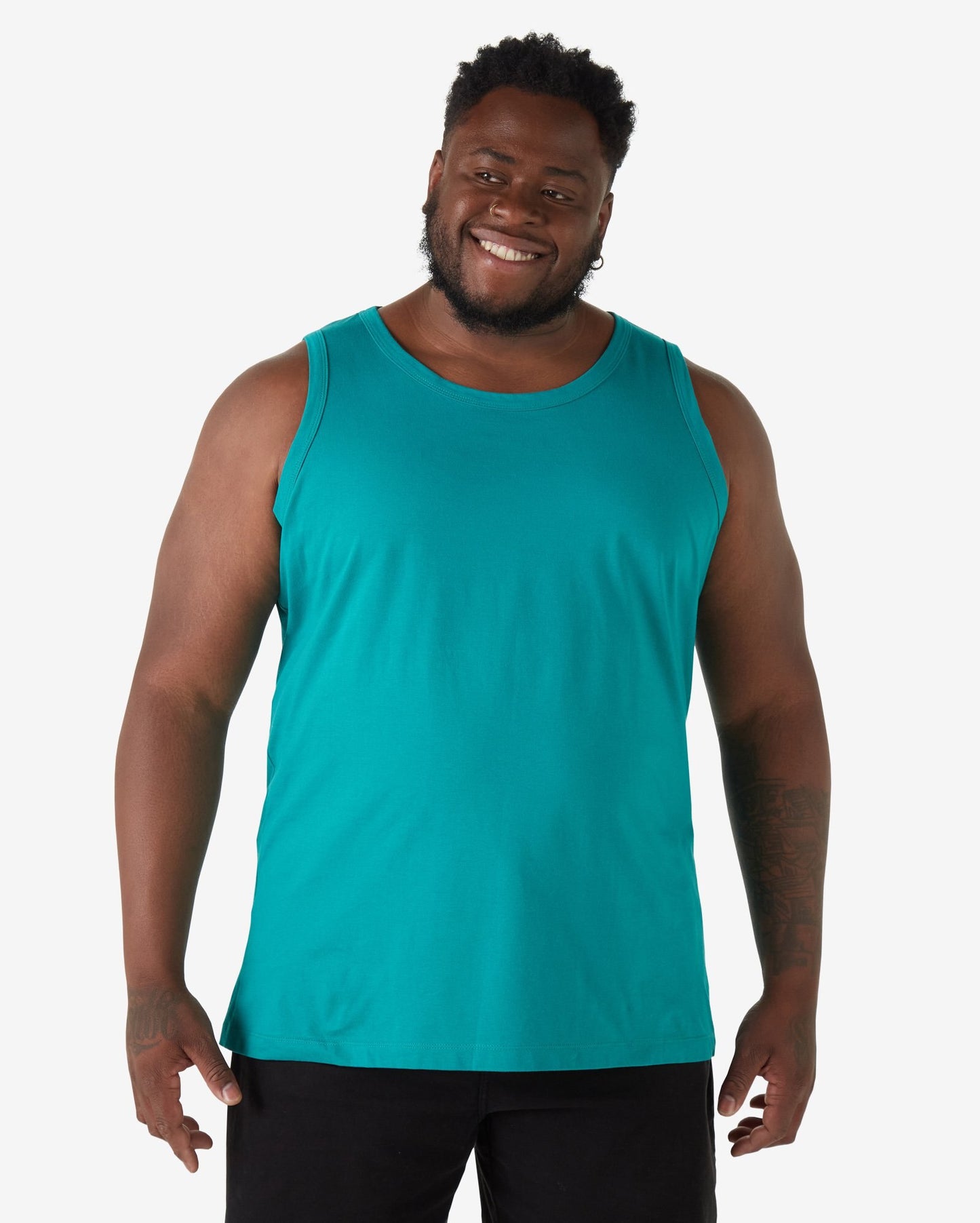 Canotta uomo Plus Size Basic Jade Green di Allman per Riachuelo