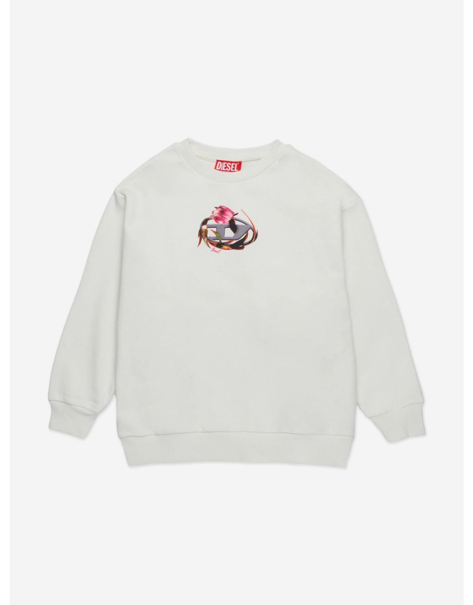 Sudadera Diesel Logo Seruffix Gris Niña