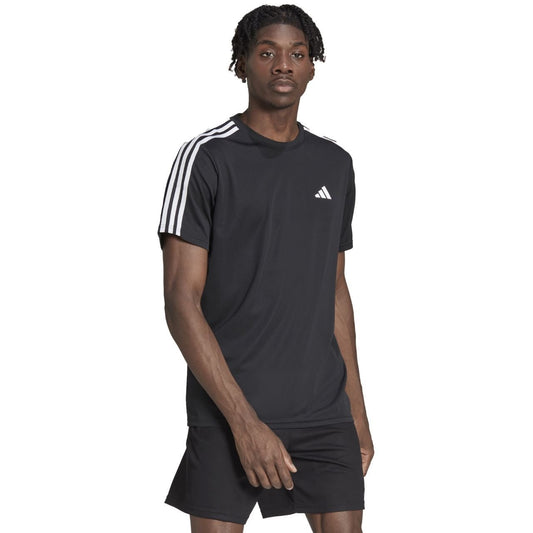 Maglietta Adidas Essential 3-Stripes a maniche corte Uomo Nero/Bianco (IB8150)