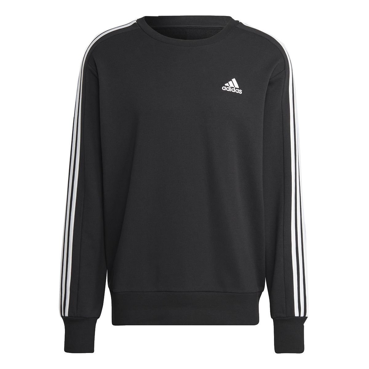 Adidas Essentials Uomo 3-Stripes Nero Felpa con Cappuccio IC9317