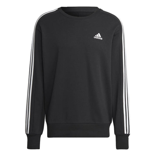 Adidas Essentials Uomo 3-Stripes Nero Felpa con Cappuccio IC9317