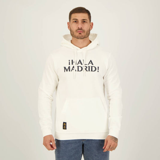 Felpa con cappuccio Adidas Real Madrid DNA Bianco